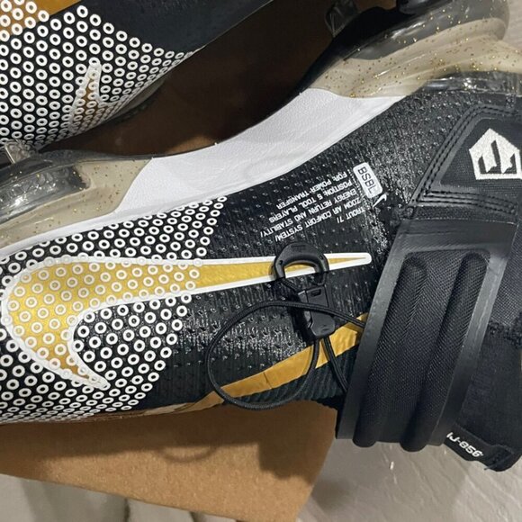 NIKE FORCE ZOOM TROUT BLACK METALLIC GOLD WHITE MEN CLEATS SZ 16 FOOTBALL SPORTS main image 16